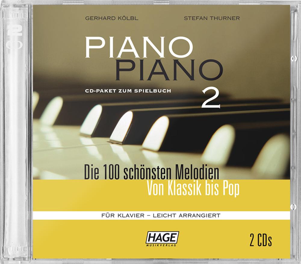 Piano Piano 2 "Die 100 schönsten Melodien von Klassik bis Pop" - leicht arrangiert CD-Paket, 3 CDs in Jewel Box