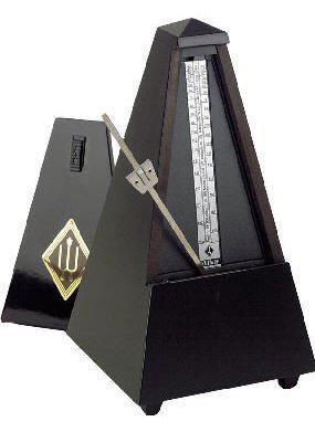 700214 Metronome wooden body with bell #Black high gloss 816