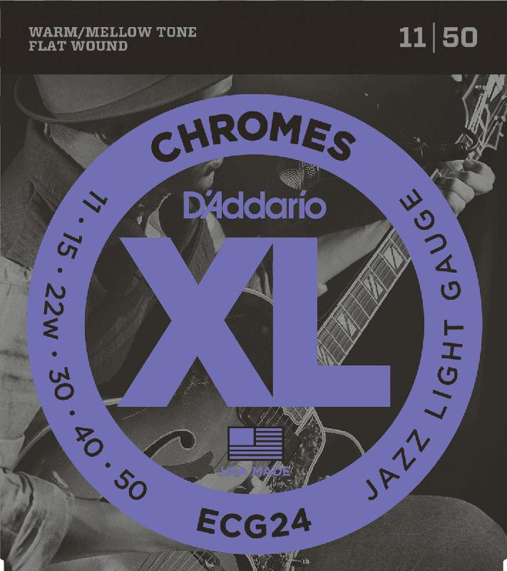 D'Addario ECG Flatwound Strings 11-50 Set