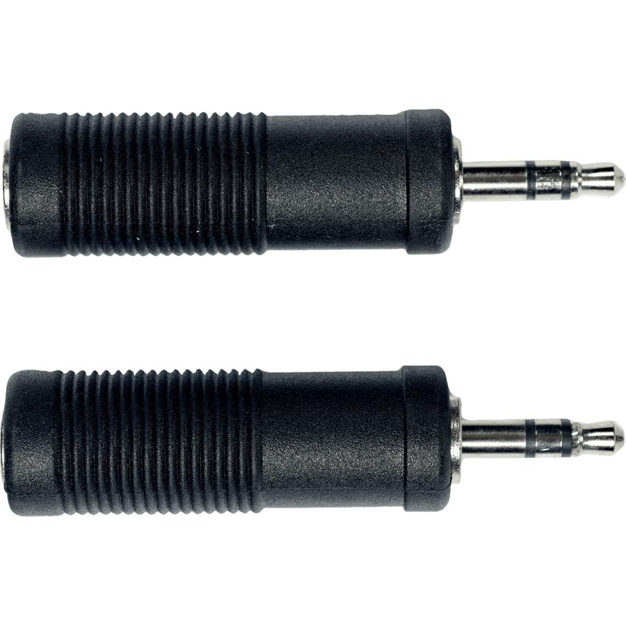 2 Adapters Jack Male Stereo 3.5mm / Jack Female Stereo 6,35mm