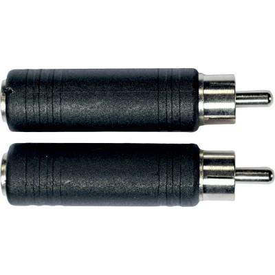 2 Adapters RCA Male / Jack Female Mono 6.35mm