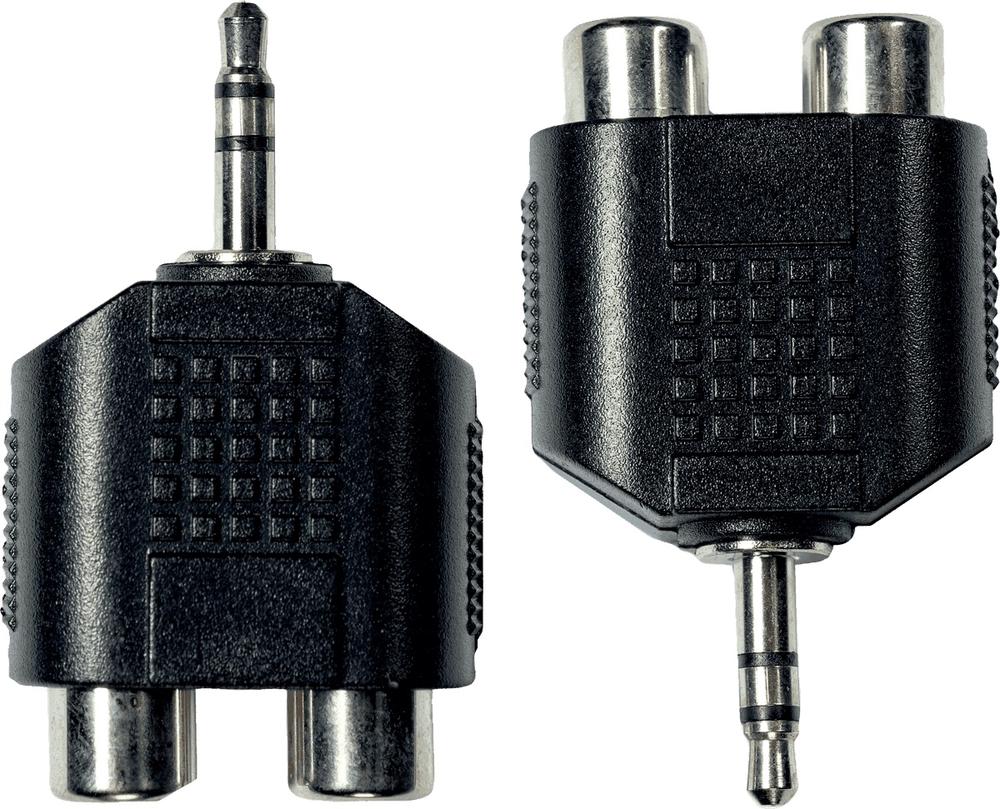 2 Adapters 1 Jack Male Stereo 3,5mm / 2 RCA Female
