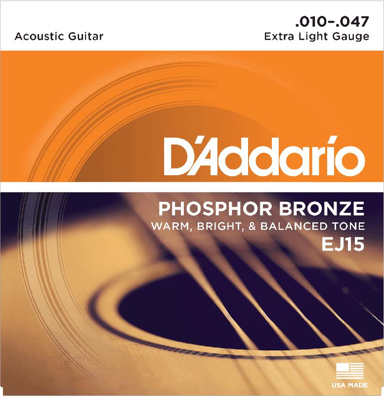D'Addario EJ Extra-light Phosphor-Bronze 10-47 Set