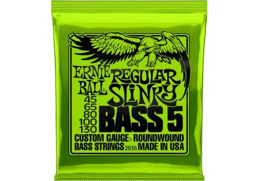 Ernie Ball E-Bass 5-Strings Roundwound Regular Slinky 45-130
