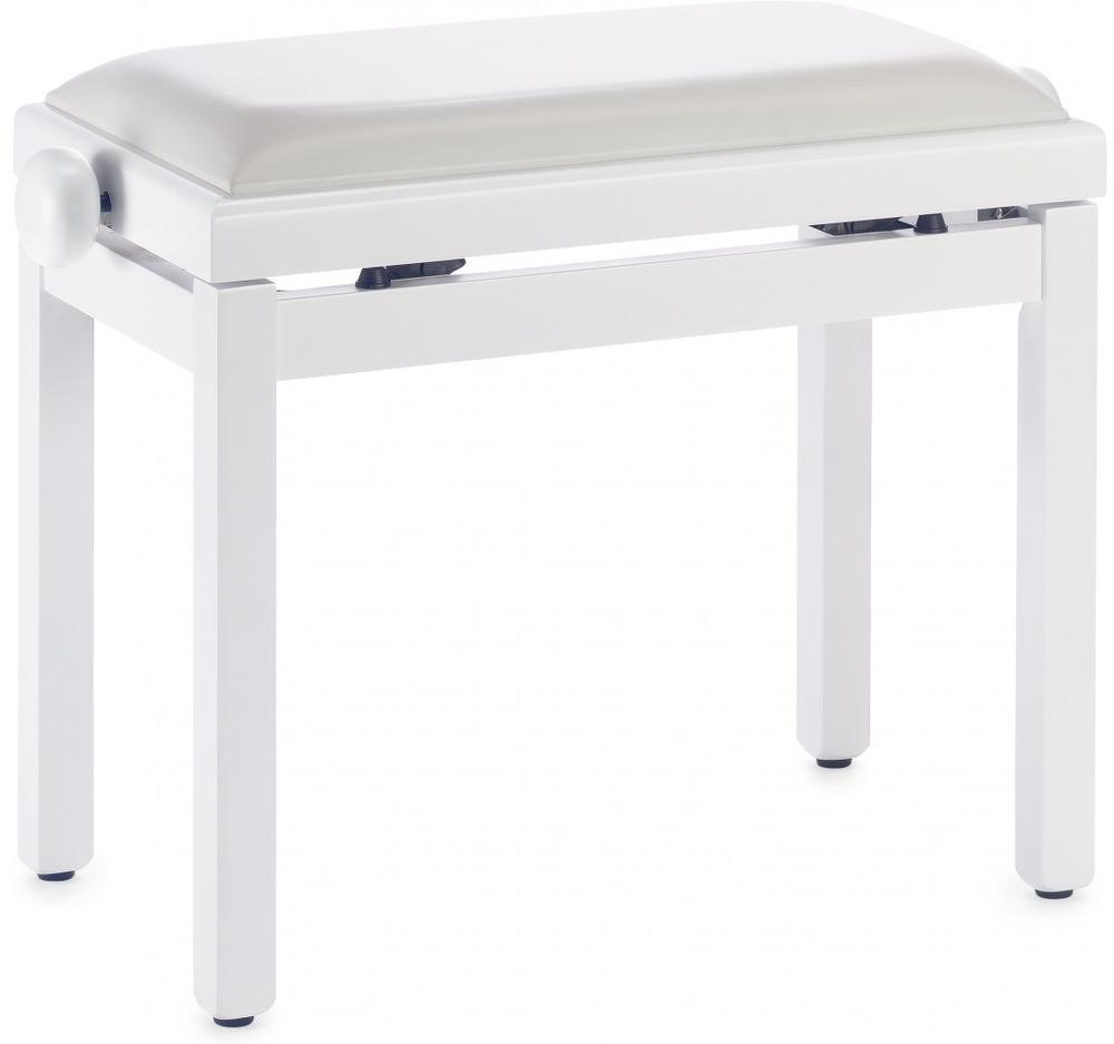 Piano Bench white matt with white sky top 