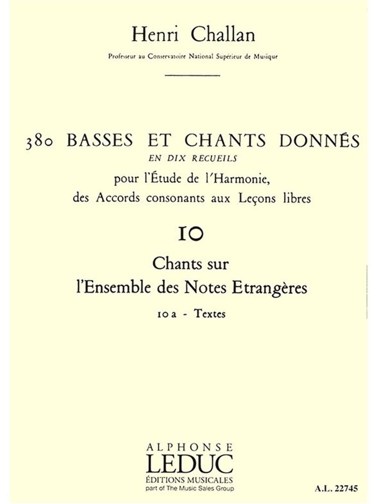 380 Basses et Chants Donnés Vol. 10A