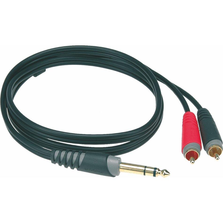 AY3 lightweight pro y-cable jack 6,35 mm - 2 x RCA plug