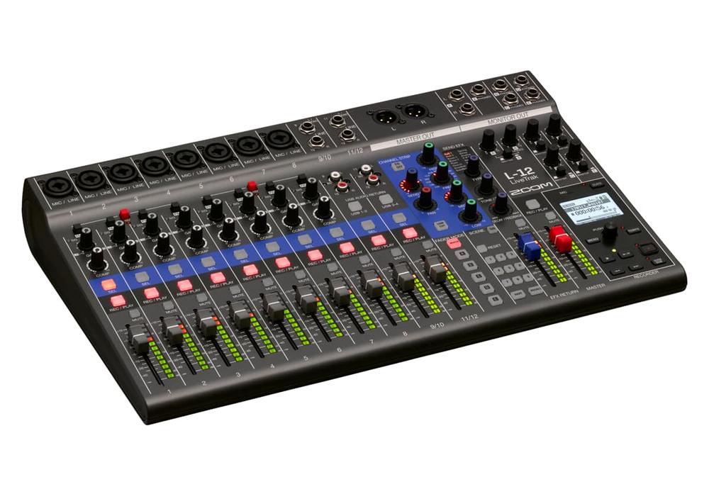 LiveTrak L-12 mixing board 