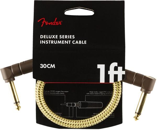 Deluxe Series Instrument Cable, Angle/Angle, 1', Tweed 