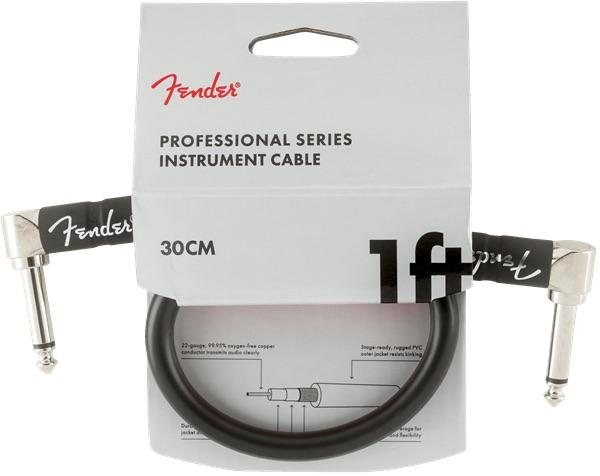 Professional Series Instrument Cables, Angle/Angle, 1', Black