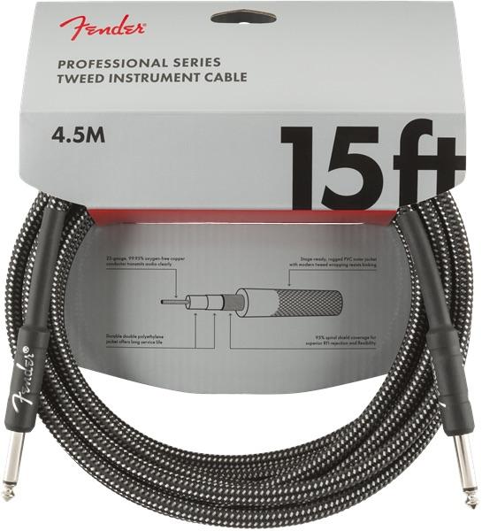 Professional Series Instrument Cable, 15', Gray Tweed