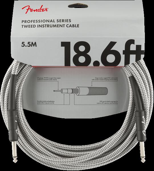Professional Series Instrument Cable, 18.6', White Tweed