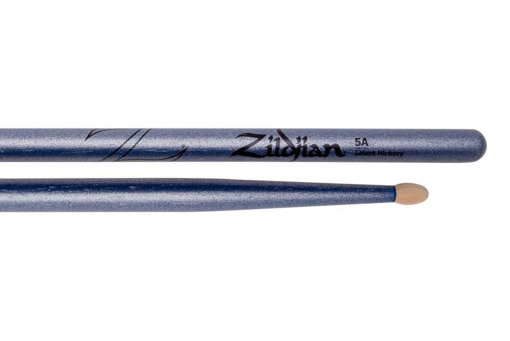 ZILDJIAN Drumsticks, Chroma  Wood Tip 5 A Blue