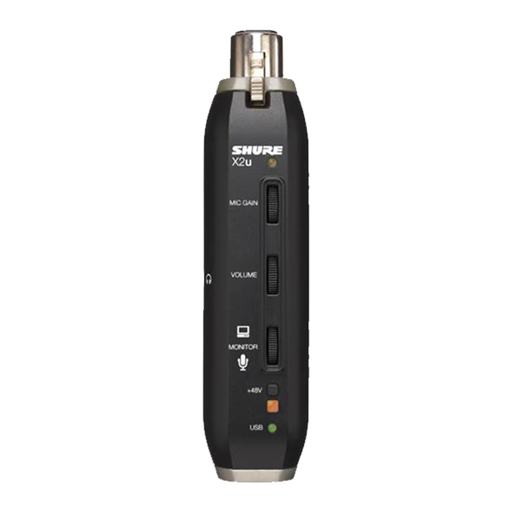 XLR-to-USB adapter with gain & monitor mix control.