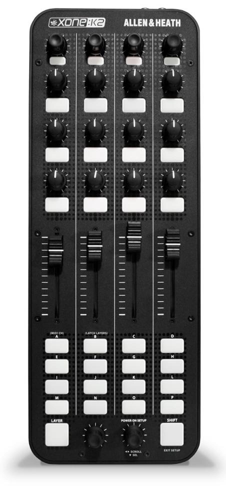 Compact and slim line universal MIDI controller 4 Channel