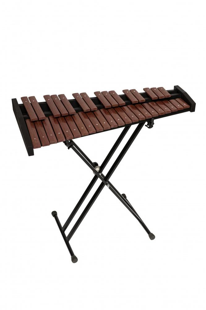 Portable synthetic 37-key xylophone with mallets and stand (chromatic)