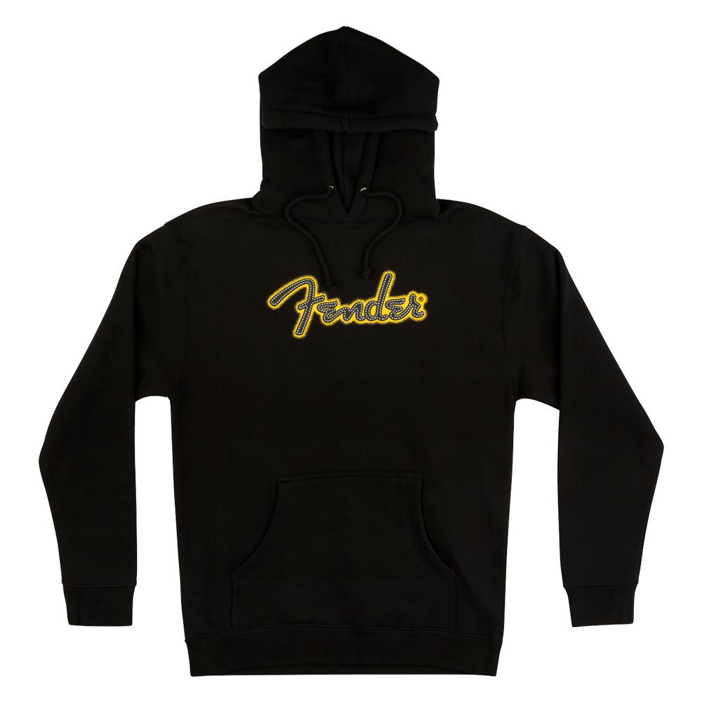 Fender® Yellow Stitch Logo Hoodie BLK