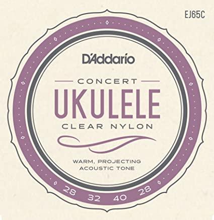 D'Addario Concert Ukulele Clear Nylon Set