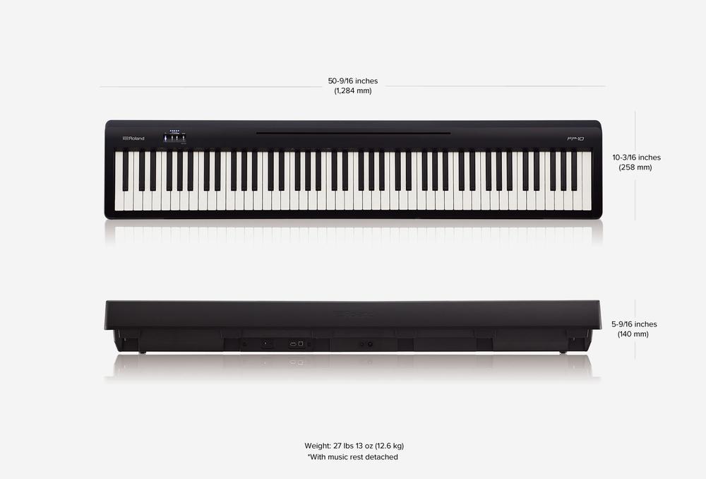 Portabel FP-10 Digital Piano #Black ( now included for free SKS05 Black Steel Stand !! ) expected availability Mai )