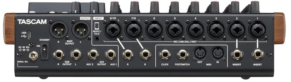 Digital 10-channel mixer with built-in 12-track recorder and USB audio interface 