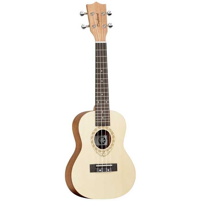 Ukulele Concert Size, Spruce Top, Mahognay Back and Sides with Aquila Strings, Satin Finish