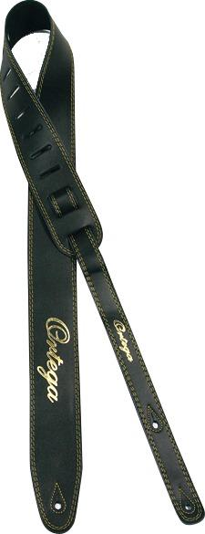 Guitar leather strap in black