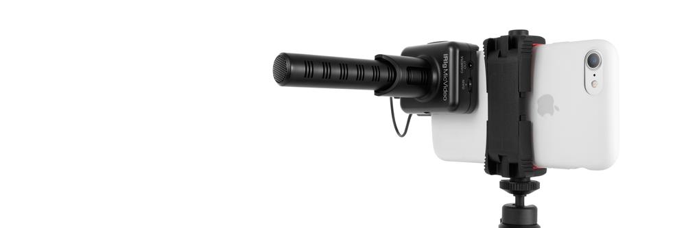 Universal digital shotgun microphone - video/streaming kit for smartphones or tablets
