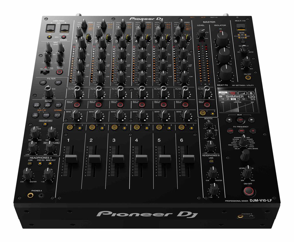6-channel pro DJ mixer, longer channel faders 