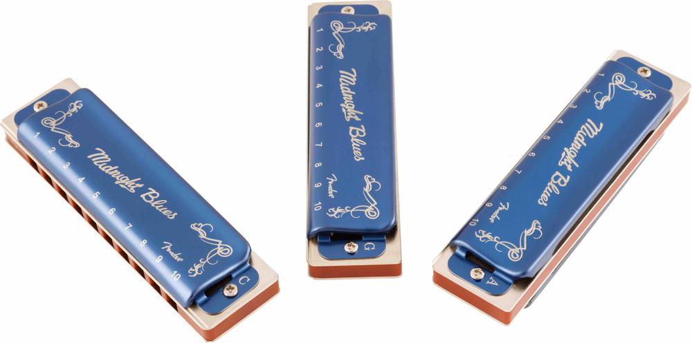 Midnight Blues Harmonica, Pack of 3 ( A,G,C ) with Case