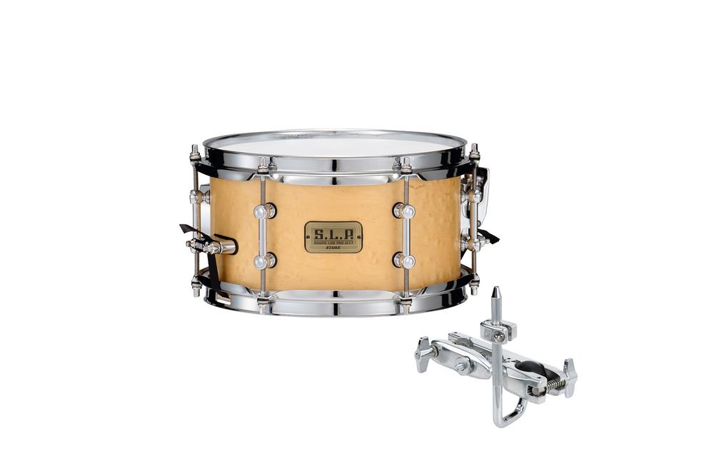 S.L.P. 10x5.5" Maple Snare with attached clamp