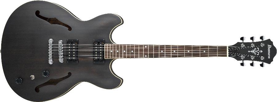Semi-hollowbody Electric Guitar - Transparent Black Flat 