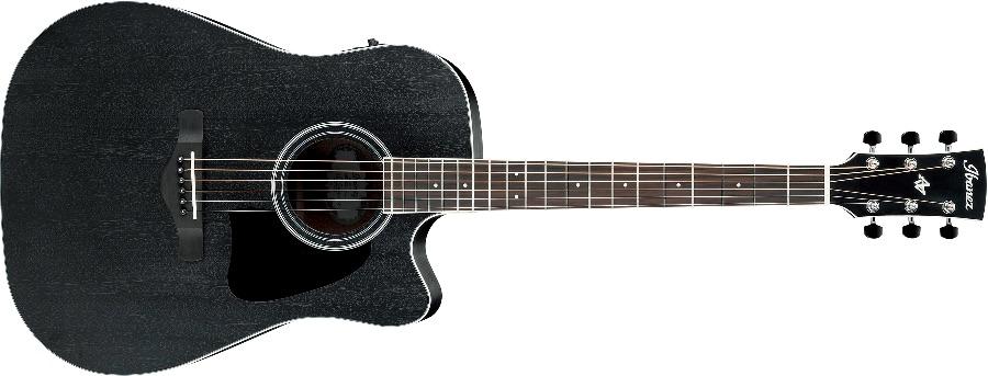 Ibanez Acoustic Guitar AW84CE Weathered Black Open Pore 