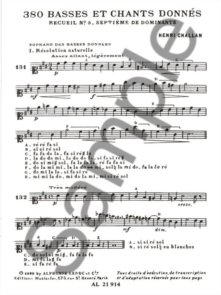 380 Basses et Chants Donnés Vol. 3B