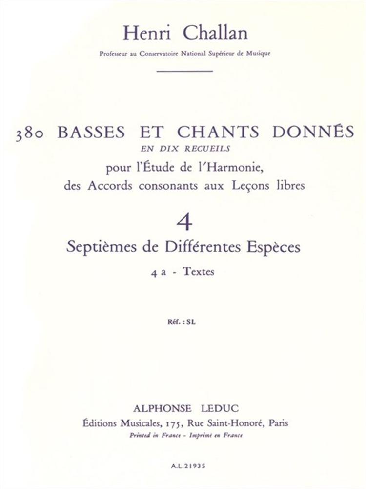380 Basses et Chants Donnés Vol. 4A