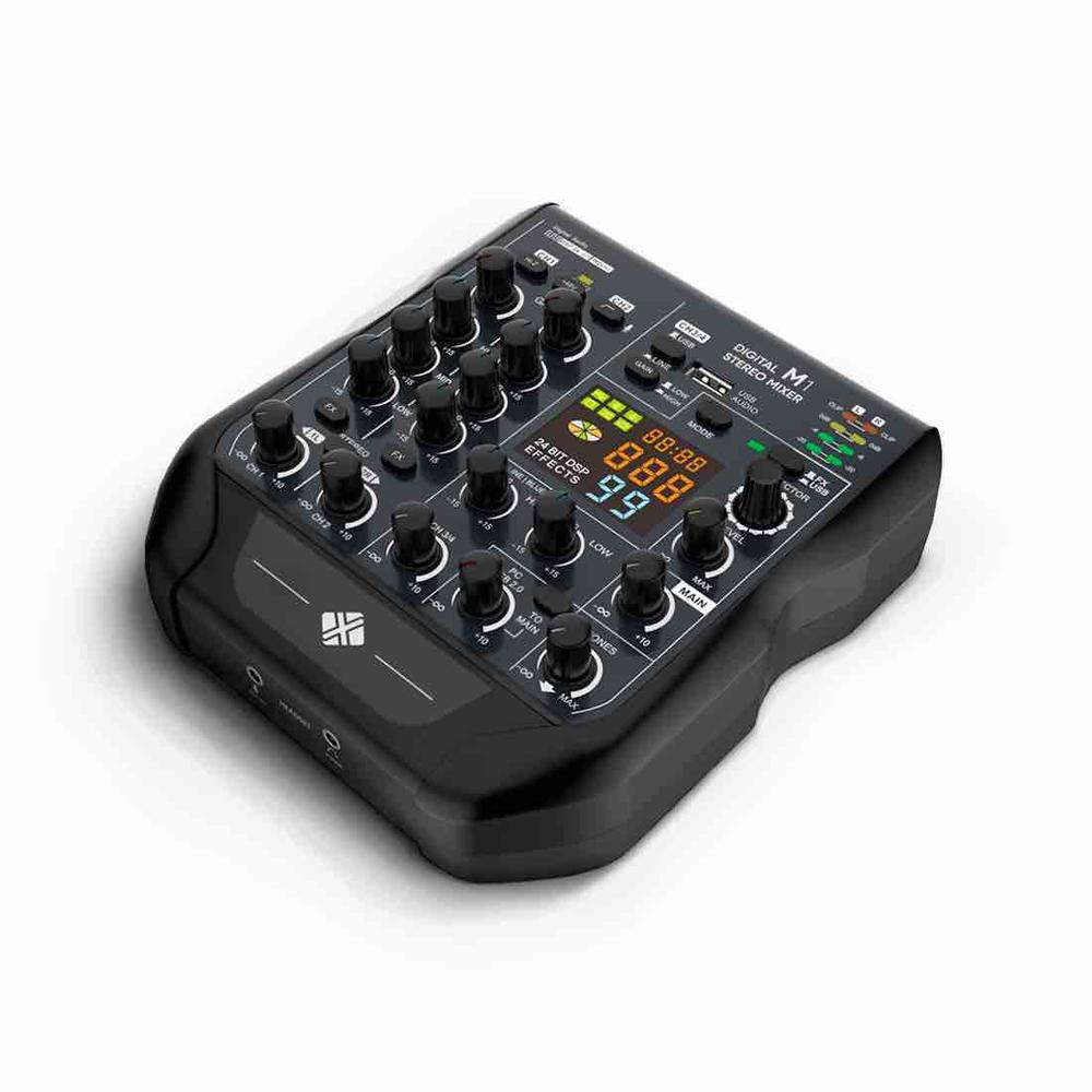 Ultra Compact Digital Stereo Mixer with Bluetooth and USB