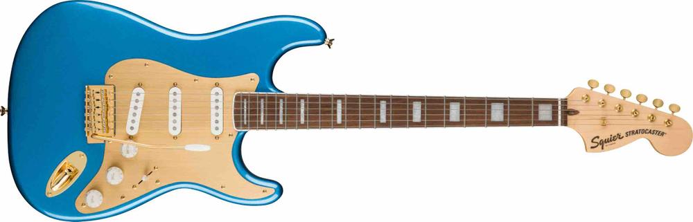 40th Anniversary Stratocaster®, Gold Edition, Laurel Fingerboard, Gold Anodized Pickguard,  Lake Placid Blue