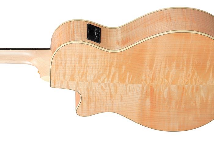 6-string Acoustic Electric Guitar, All Flame Maple Body w/ Ebony Fretboard - Natural High Gloss 