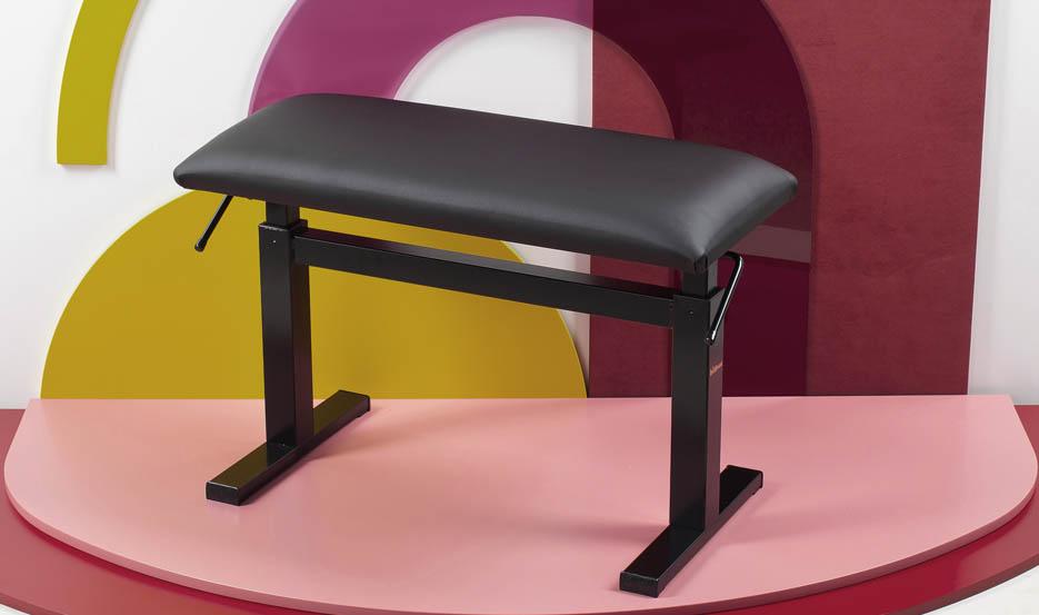 Pneumatic Piano Bench " Conservatorium Model " Matt black with synthetic leather