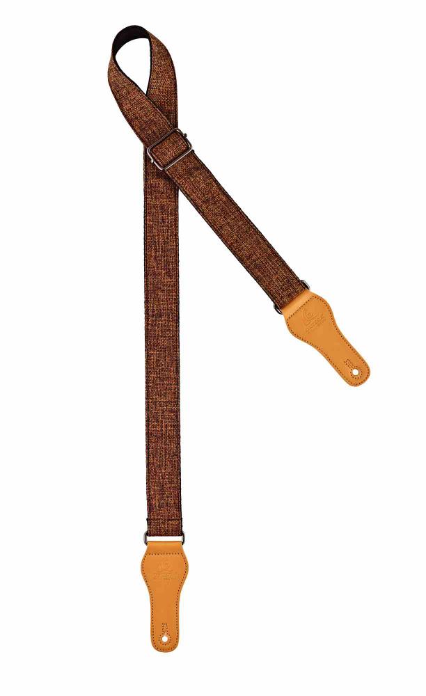Cotton ukulele strap - length 1390mm / width 37mm - brown