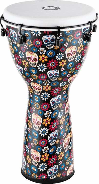 Mechanical Tuned Synthetic Djembe 12" # Day of the Dead