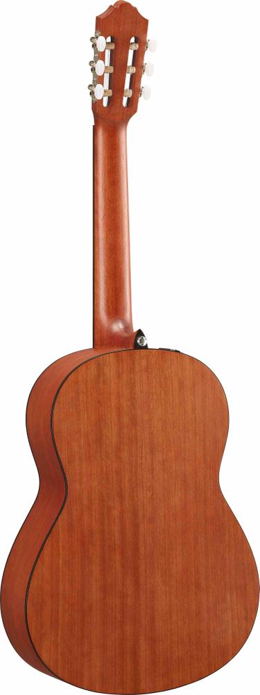 Traditional classical guitar with a pickup system and modern matte finish. Solid spruce top.