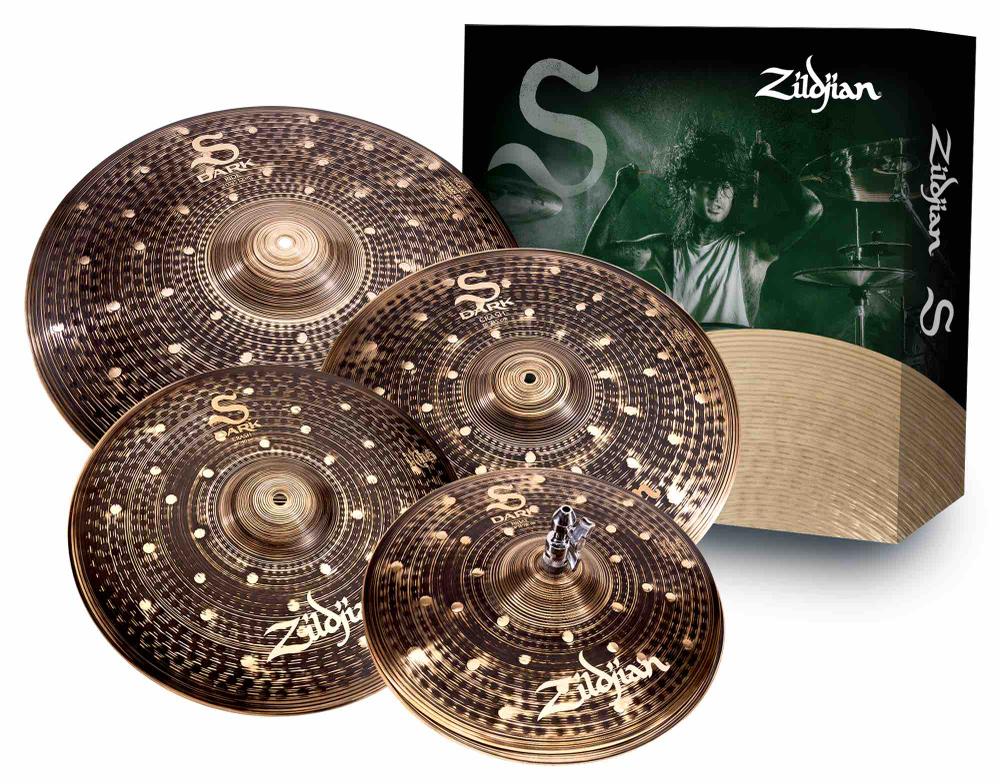 ZILDJIAN Cymbal Set, S Family, Dark Cymbal Pack, 14H/16+18Cr/20R