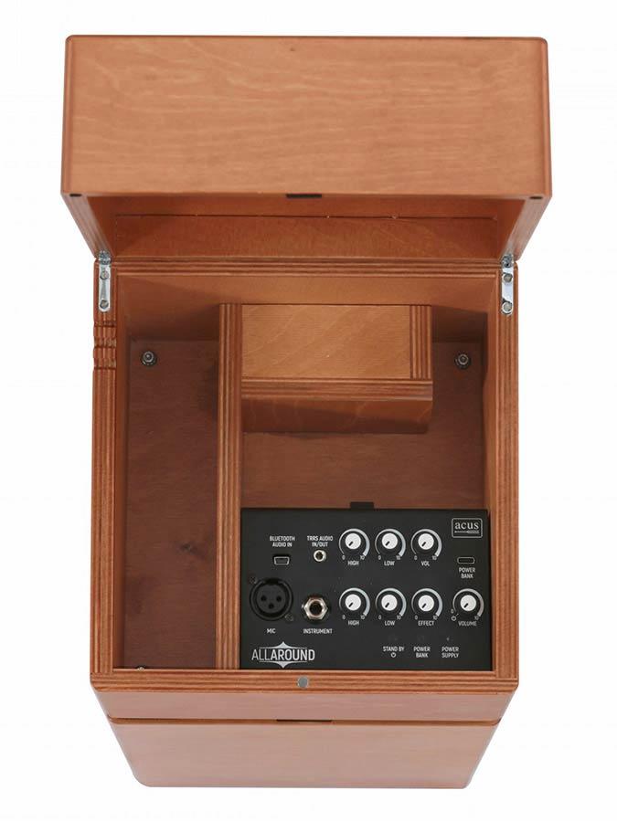 Acus acoustic instruments amplifier ALL AROUND 8 with 6.5" speaker, 50W, bluetooth, natural lacquered wood