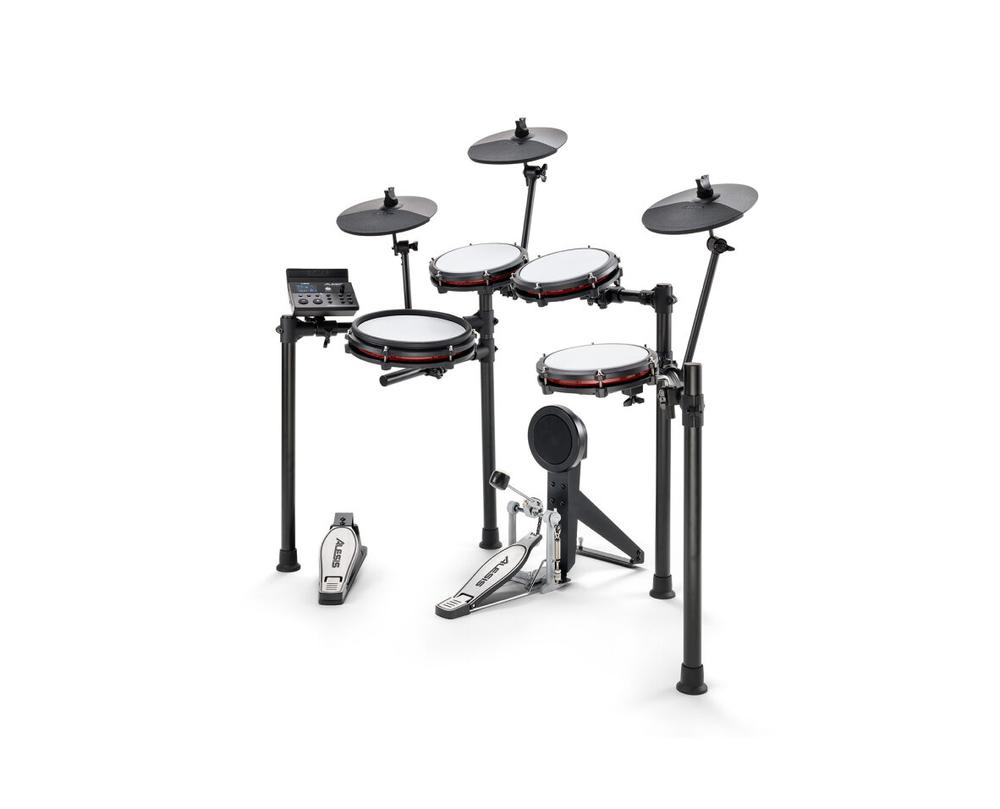 8-Piece Electronic Drum Kit with Mesh Heads and Bluetooth