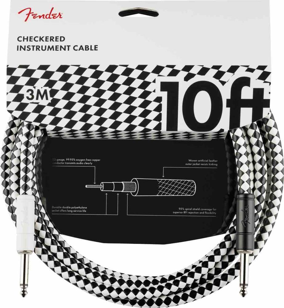 Pro 10' Instrument Cable, Checkerboard 