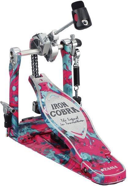 Iron Cobra Limited Single Bass Drum Pedal Power Glide - Coral Swirl 