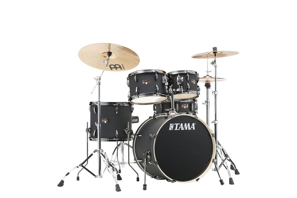 Imperialstar 5-Piece Drum Kit w/Black Hardware # Blacked Out Black (Incl. Meinl MCS Cymbals)