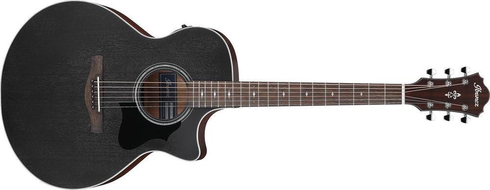 Electro Acoustic Guitar - Weathered Black Open Pore Top, Open Pore Natural Back and Side